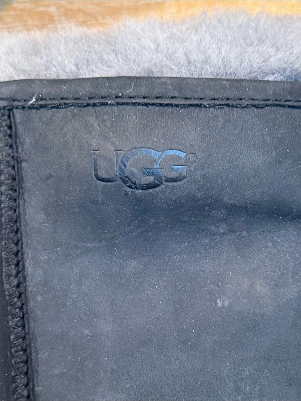 RARE UGG Australia Mns Gray Pueblo Boot Waterproof Leather Rubber Sheepskin Sz13